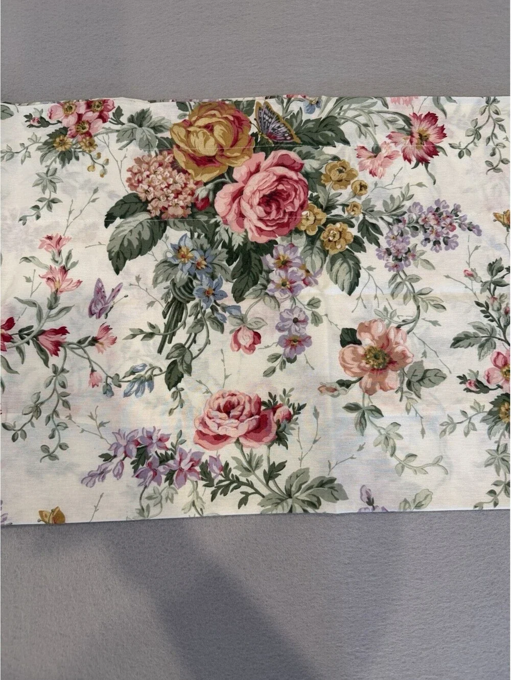 Dan Rivers Set Of 2 Balloon Valances Floral Cottage Shabby Chic NWT